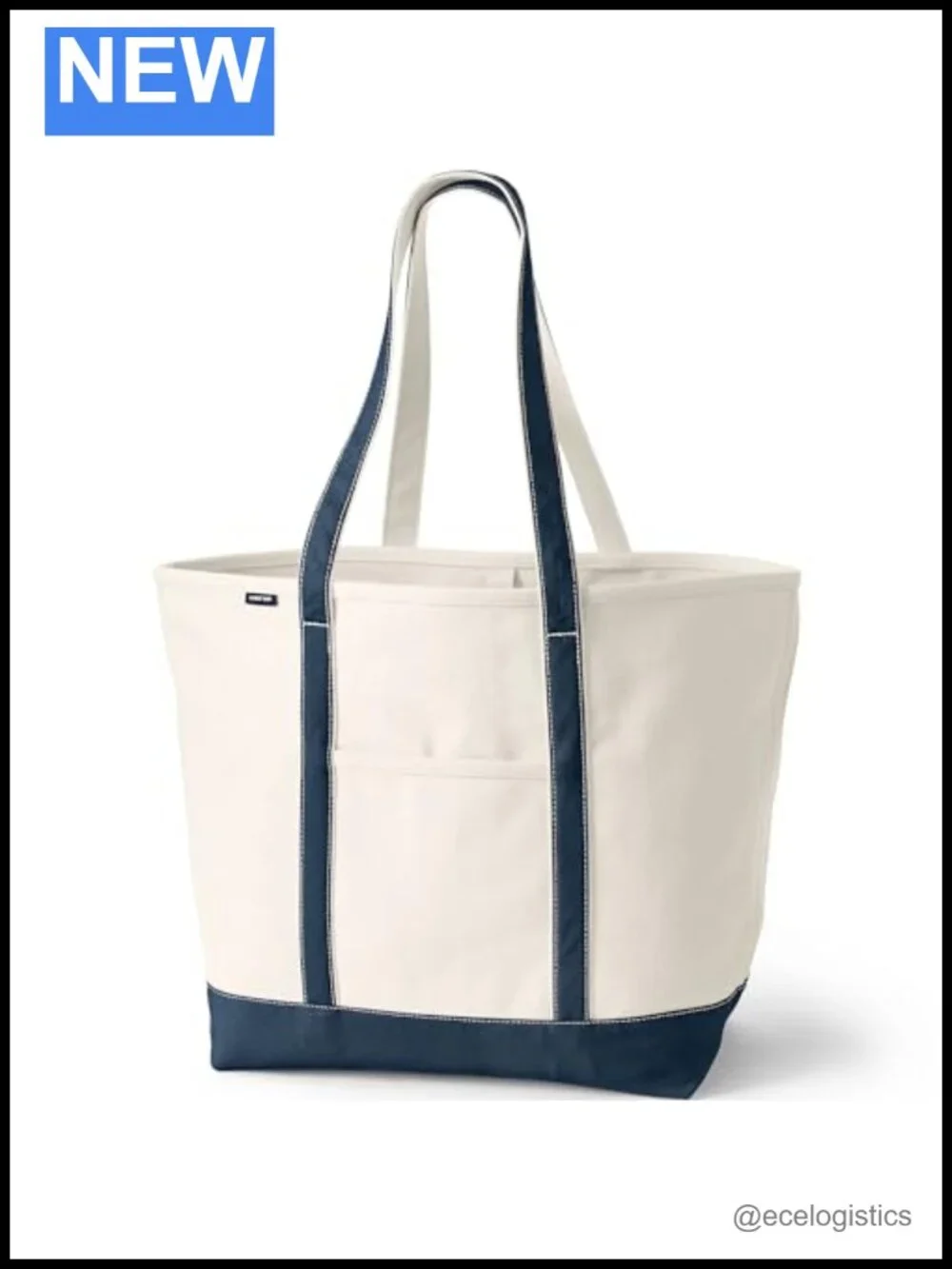 Cotton Canvas Tote Bag Large Structured Womens Shoulder Bag Laptop Work Beach